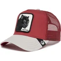 casquette-trucker-rouge-et-grise-panthere-the-panther-big-cats-the-farm-goorin-bros