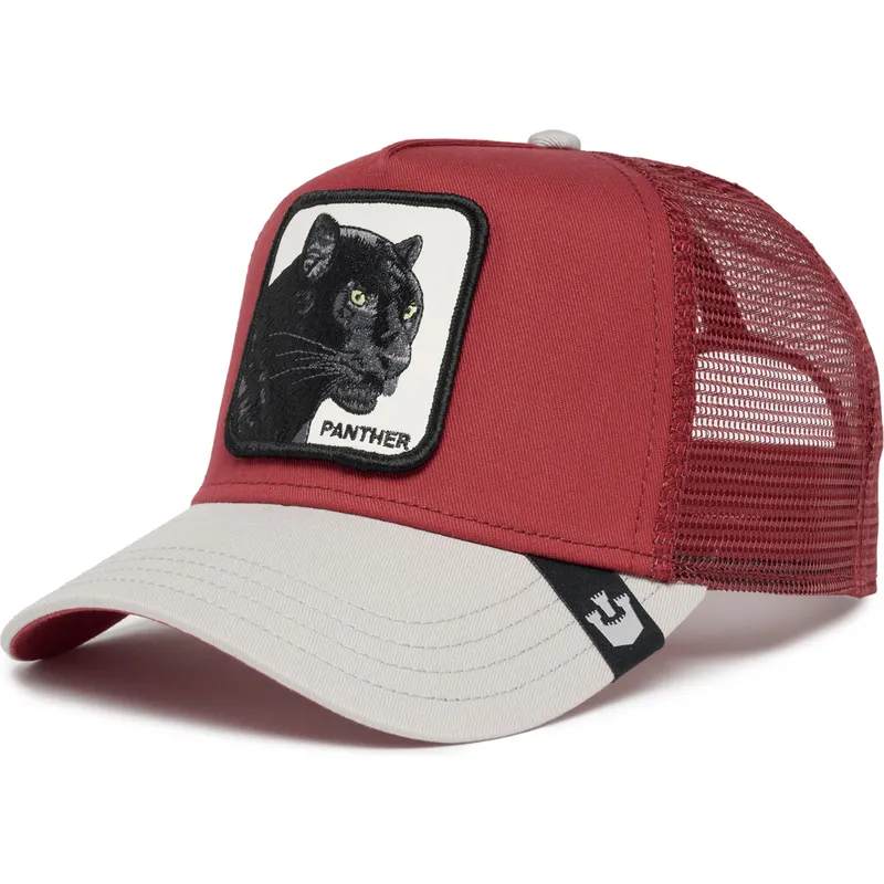 trucker-cap-rot-und-grau-panther-the-panther-big-cats-the-farm-von-goorin-bros