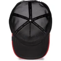 casquette-trucker-rouge-et-noire-bull-raging-pamplona-puff-patent-the-farm-goorin-bros