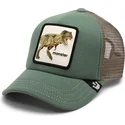 gorra-trucker-verde-para-nino-dinosaurio-t-rex-monster-little-tyrant-extinct-the-farm-de-goorin-bros