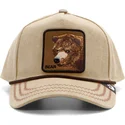 casquette-courbee-marron-claire-snapback-ours-bear-bareduck-canvas-the-farm-goorin-bros