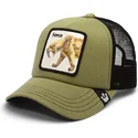 goorin-bros-youth-sabertooth-fierce-cat-teefs-extinct-the-farm-green-and-black-trucker-hat