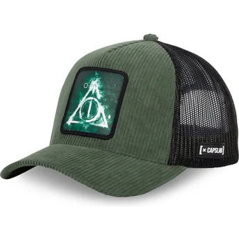 Casquette trucker verte et noire Les Reliques la Mort POT1 Harry Potter Capslab