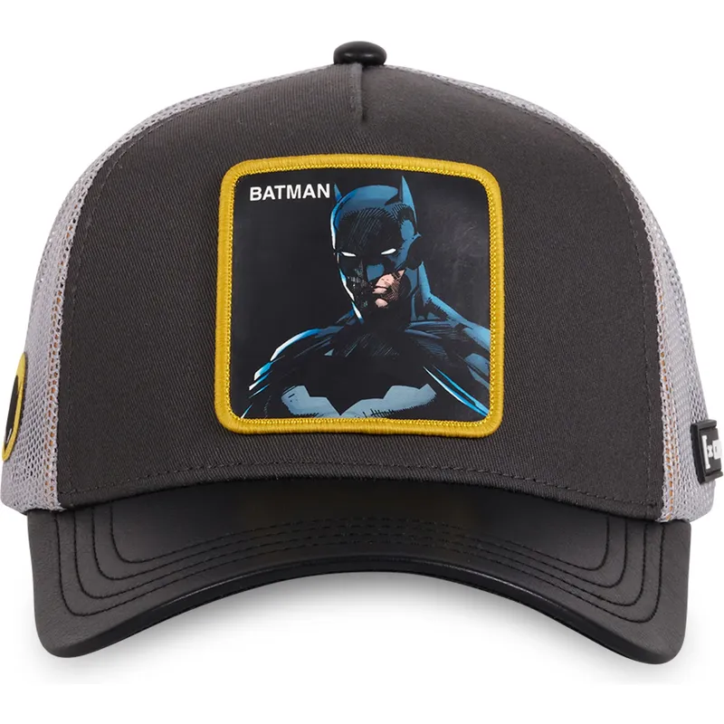 capslab-batman-rev-dc-comics-schwarze-und-graue-trucker-kappe