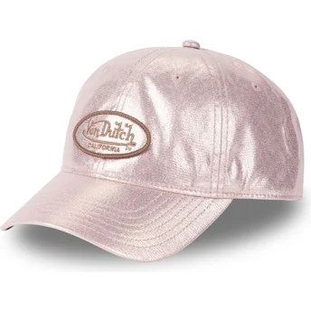Ροζ ρυθμιζόμενο καπέλο με καμπύλη PIN της Von Dutch