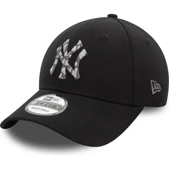 Gorra curva negra ajustable 9FORTY Seasonal Infill de New York Yankees MLB de New Era