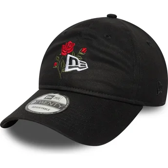 Ρυθμιζόμενο Μαύρο Καμπυλωτό Καπέλο 9TWENTY Rose Icon της New Era