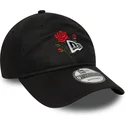 justerbar-svart-bojd-keps-9twenty-rose-icon-fran-new-era