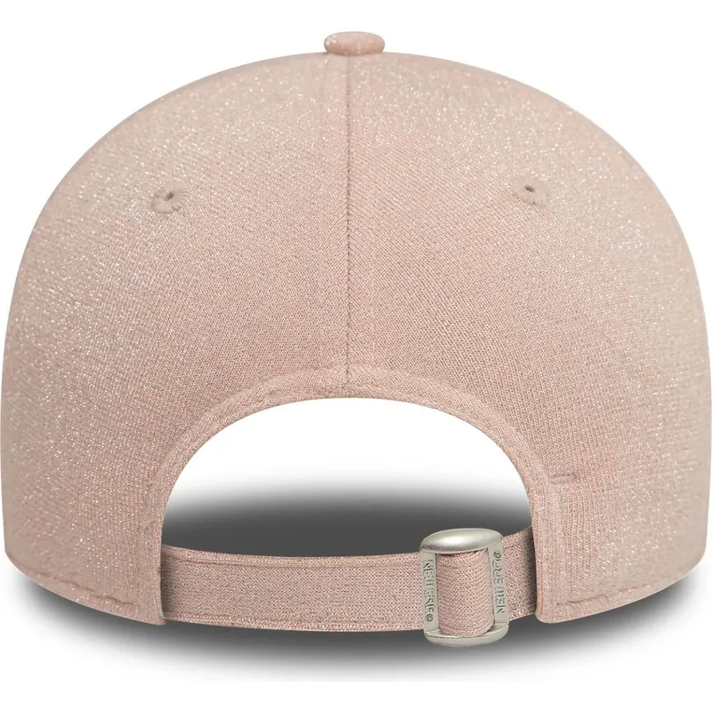 9forty-new-york-yankees-mlb-new-era-verstellbare-rosa-glitzer-damenkappe-mit-gebogenem-schirm