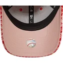 casquette-courbee-rose-ajustable-pour-femme-9forty-houndstooth-new-york-yankees-mlb-new-era