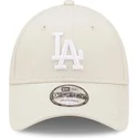beige-verstellbare-9forty-league-essential-kappe-der-los-angeles-dodgers-mlb-von-new-era