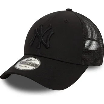 Czapka trucker czarna regulowana z czarnym logo 9FORTY Home Field New York Yankees MLB New Era