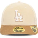 casquette-courbee-beige-et-marron-ajustee-59fifty-low-profile-cord-los-angeles-dodgers-mlb-new-era