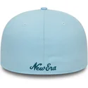 casquette-plate-bleue-claire-ajustee-59fifty-anniversary-script-new-era