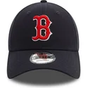 casquette-courbee-bleue-marine-ajustable-9forty-side-patch-boston-red-sox-mlb-new-era