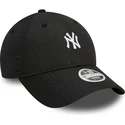 casquette-courbee-noire-ajustable-pour-femme-9forty-jacquard-new-york-yankees-mlb-new-era