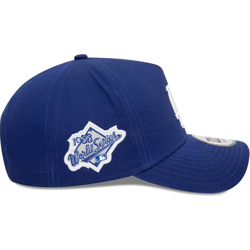 casquette-courbee-bleue-snapback-9forty-e-frame-patch-los-angeles-dodgers-mlb-new-era