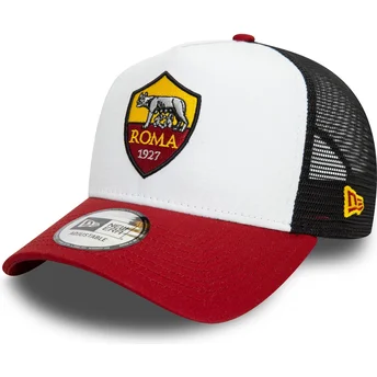 Vit, svart och röd 9FORTY E Frame Core trucker-keps Associazione Sportiva Roma Serie A från New Era