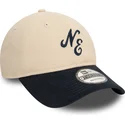 casquette-courbee-beige-et-bleue-marine-ajustable-9twenty-peached-cotton-new-era