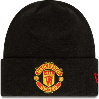 Schwarze Core Cuff Mütze des Manchester United Football Clubs Premier League von New Era