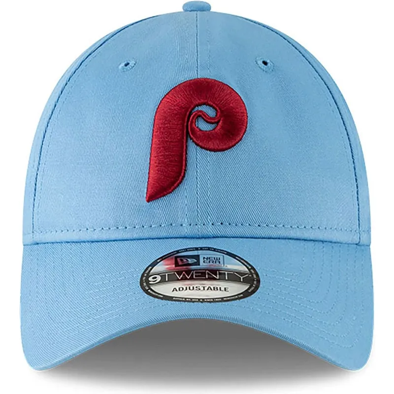 hellblaue-verstellbare-gebogene-kappe-9twenty-core-classic-der-philadelphia-phillies-mlb-von-new-era
