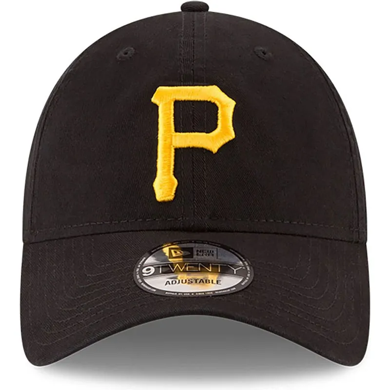 verstellbare-schwarze-curved-cap-9twenty-core-classic-der-pittsburgh-pirates-mlb-von-new-era