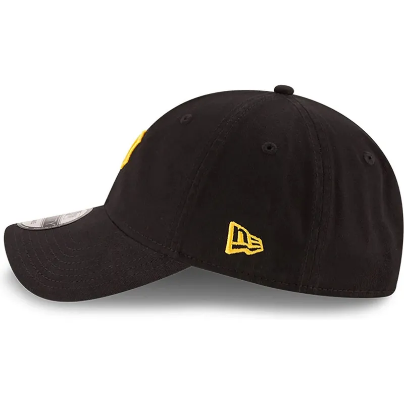 schwarze-verstellbare-gebogene-kappe-9twenty-core-classic-der-pittsburgh-pirates-mlb-von-new-era