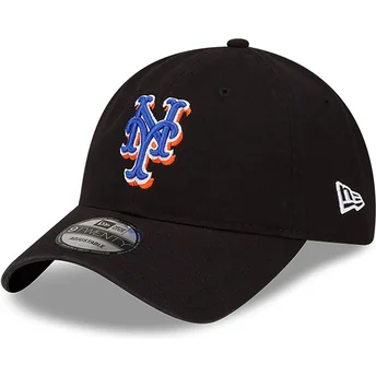 Czarna zakrzywiona regulowana czapka 9TWENTY Core Classic New York Mets MLB od New Era