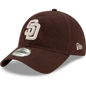 Regulowana brązowa czapka z zakrzywionym daszkiem 9TWENTY Core Classic San Diego Padres MLB od New Era