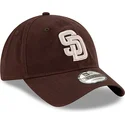 new-era-curved-brim-9twenty-core-classic-san-diego-padres-mlb-brown-adjustable-cap