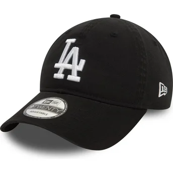 New Era Curved Brim 9TWENTY Washed Los Angeles Dodgers MLB Black Adjustable Cap