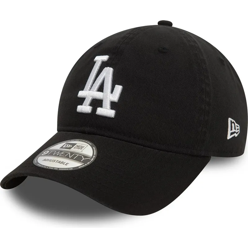 czapka-z-zakrzywionym-daszkiem-czarna-regulowana-9twenty-washed-los-angeles-dodgers-mlb-new-era