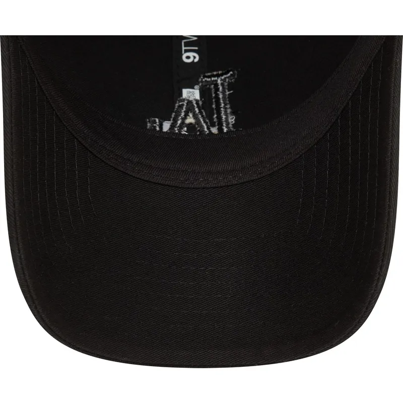 verstellbare-schwarze-curved-cap-mit-schwarzem-logo-9twenty-washed-von-los-angeles-dodgers-mlb-von-new-era