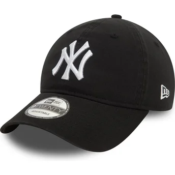 Justerbar svart böjd keps 9TWENTY Washed New York Yankees MLB från New Era