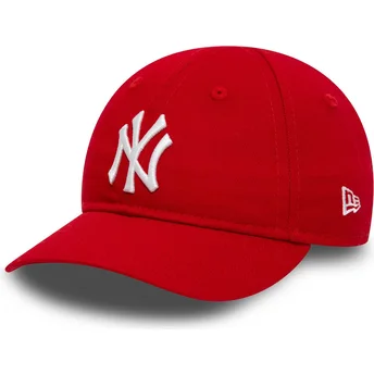 Justerbar röd böjd keps för barn 9FORTY League Essential Inf av New York Yankees MLB från New Era