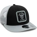 casquette-trucker-noire-et-grise-9fifty-low-profile-patch-las-vegas-raiders-nfl-new-era