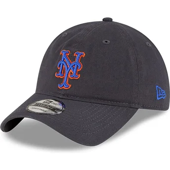 Regulowana szara czapka z zakrzywionym daszkiem 9TWENTY Core Classic New York Mets MLB od New Era