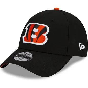 Czarna zakrzywiona regulowana czapka dziecięca 9FORTY The League Cincinnati Bengals NFL od New Era