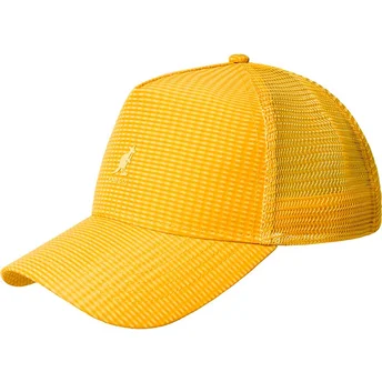 Gorra trucker amarilla Seersucker Mesh Warm Apricot de Kangol