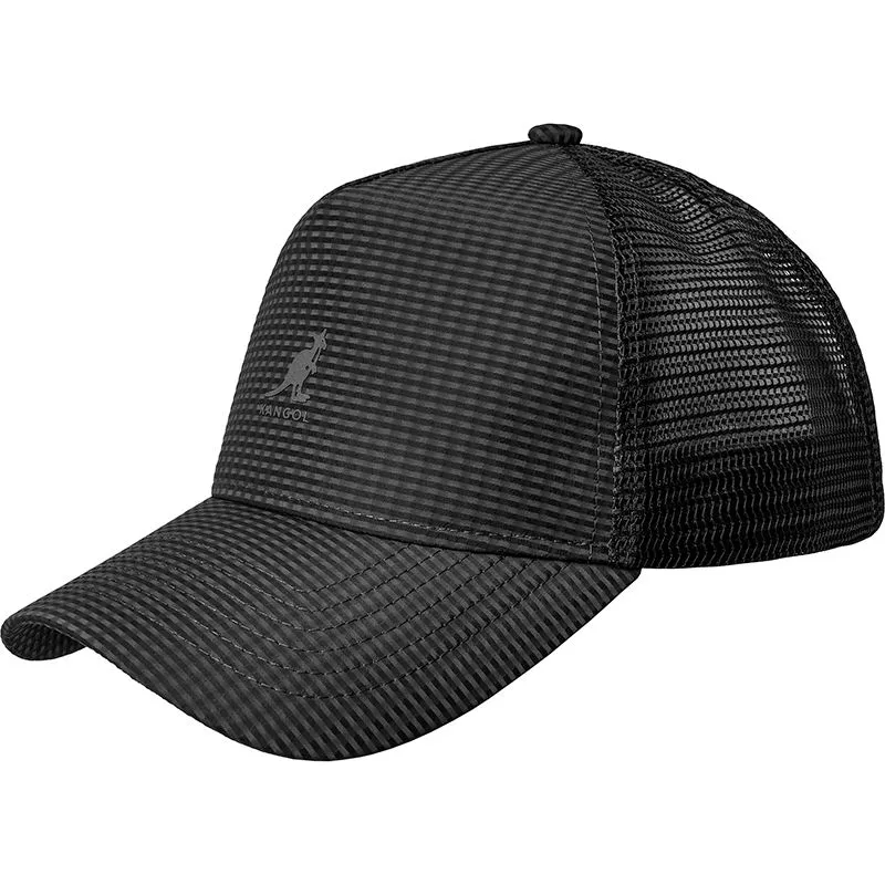 trucker-seersucker-mesh-black-kangol