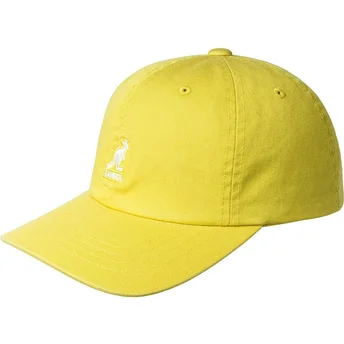 Gorra curva amarilla ajustable Washed Baseball Lemon Sorbet de Kangol