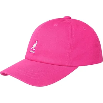 Ροζ ρυθμιζόμενο καπέλο με καμπύλη Washed Baseball Electric Pink της Kangol