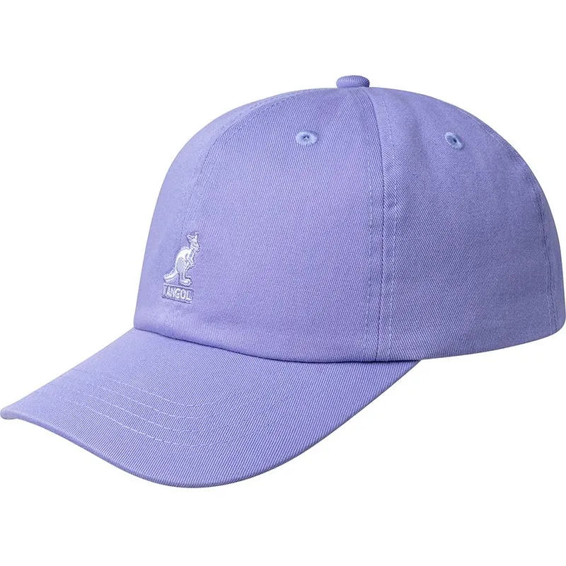 justerbar-violett-tvattad-basebollkeps-med-bojd-skarm-iced-lilac-fran-kangol