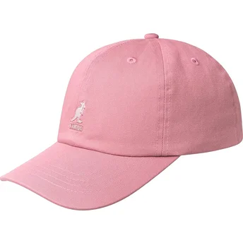 Regulowana różowa czapka z zakrzywionym daszkiem Washed Baseball Pepto od Kangol