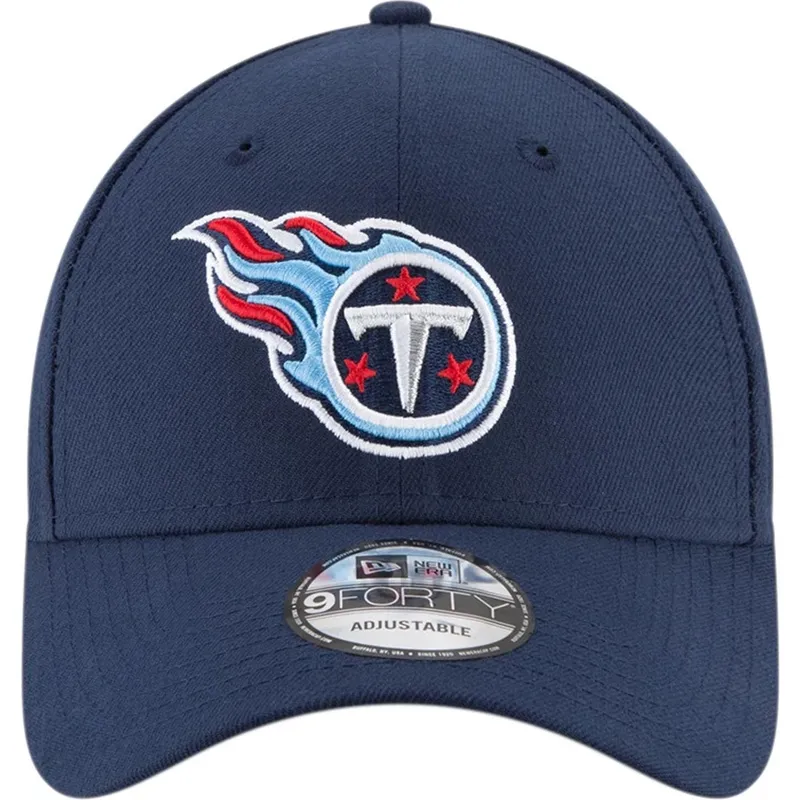 marineblaue-verstellbare-curved-cap-9forty-the-league-der-tennessee-titans-nfl-von-new-era