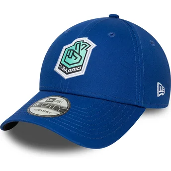 Blaue verstellbare Curved Cap 9FORTY Core von El Barrio Kings League von New Era