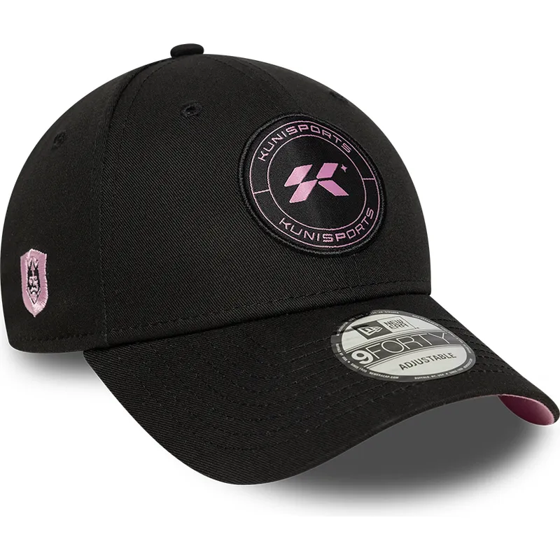 schwarze-verstellbare-curved-cap-9forty-core-von-kunisports-kings-league-von-new-era