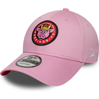 Rosa justerbar böjd keps 9FORTY Core av Porcinos FC Kings League från New Era