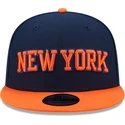 granatowo-pomaranczowa-czapka-z-daszkiem-snapback-9fifty-statement-new-york-knicks-nba-marki-new-era