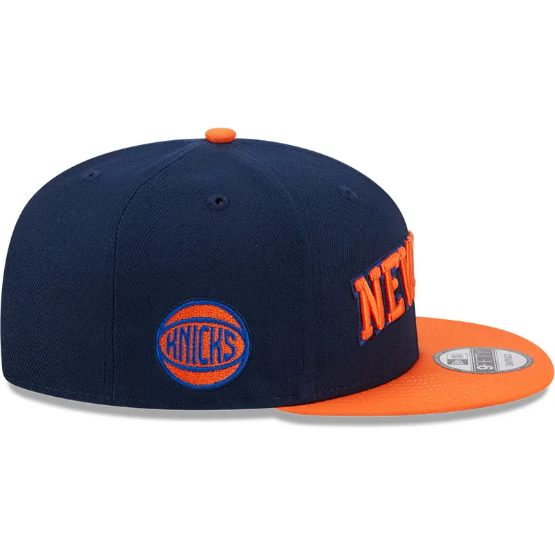 platt-keps-marinbla-och-orange-snapback-9fifty-statement-fran-new-york-knicks-nba-av-new-era
